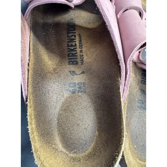 Birkenstock Arizona Big Buckle Orchid Pink Nubuck Slides Sandals  Sz 40 (9) - Picture 6 of 8
